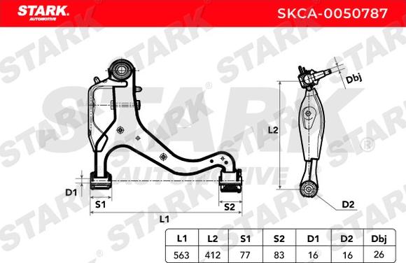 Stark SKCA-0050787 - Yolun idarəedici qolu furqanavto.az