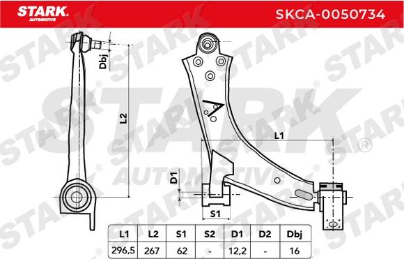 Stark SKCA-0050734 - Yolun idarəedici qolu furqanavto.az