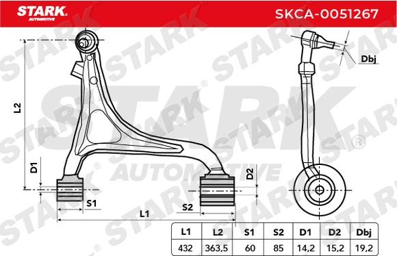 Stark SKCA-0051267 - Yolun idarəedici qolu furqanavto.az