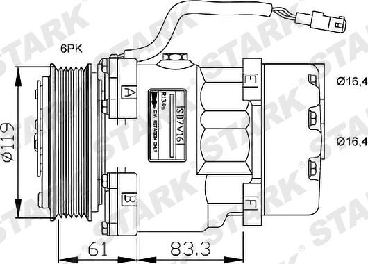 Stark SKKM-0340110 - Kompressor, kondisioner furqanavto.az
