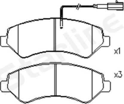 Starline BD S846P - Əyləc altlığı dəsti, əyləc diski furqanavto.az