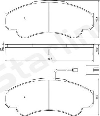 Starline BD S840P - Əyləc altlığı dəsti, əyləc diski furqanavto.az