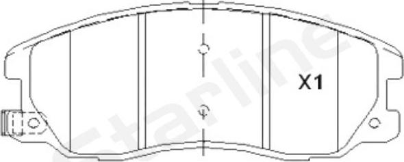 Starline BD S852P - Əyləc altlığı dəsti, əyləc diski furqanavto.az