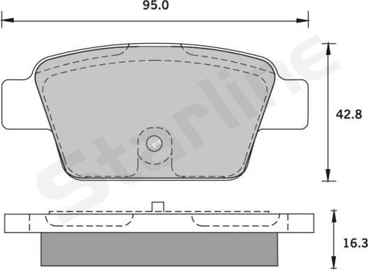 Starline BD S836P - Əyləc altlığı dəsti, əyləc diski furqanavto.az