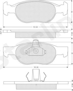 Starline BD S823P - Əyləc altlığı dəsti, əyləc diski furqanavto.az