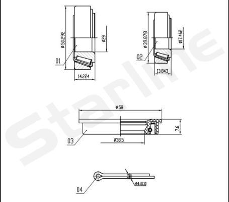 Starline LO 00944 - Təkər qovşağı, podşipnik dəsti furqanavto.az