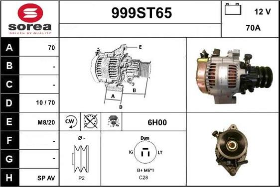 STARTCAR 999ST65 - Alternator furqanavto.az