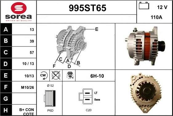 STARTCAR 995ST65 - Alternator furqanavto.az