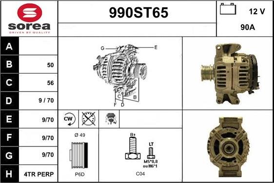 STARTCAR 990ST65 - Alternator furqanavto.az