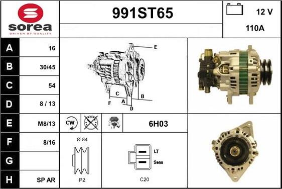 STARTCAR 991ST65 - Alternator furqanavto.az