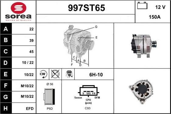 STARTCAR 997ST65 - Alternator furqanavto.az