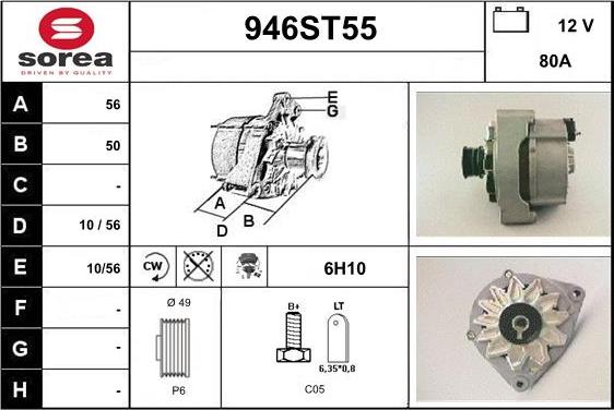 STARTCAR 946ST55 - Alternator furqanavto.az