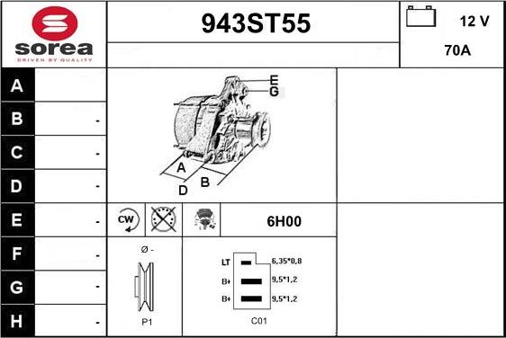 STARTCAR 943ST55 - Alternator furqanavto.az