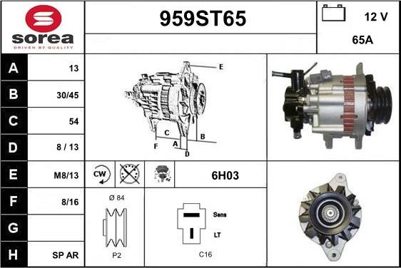 STARTCAR 959ST65 - Alternator furqanavto.az