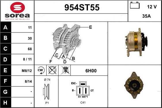 STARTCAR 954ST55 - Alternator furqanavto.az