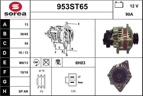 STARTCAR 953ST65 - Alternator furqanavto.az