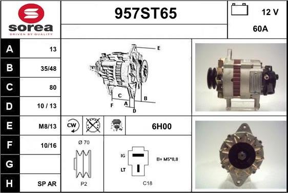 STARTCAR 957ST65 - Alternator furqanavto.az