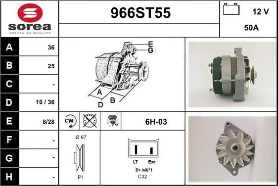 STARTCAR 966ST55 - Alternator furqanavto.az