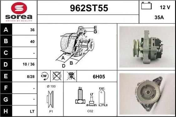 STARTCAR 962ST55 - Alternator furqanavto.az