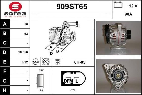 STARTCAR 909ST65 - Alternator furqanavto.az