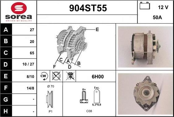 STARTCAR 904ST55 - Alternator furqanavto.az