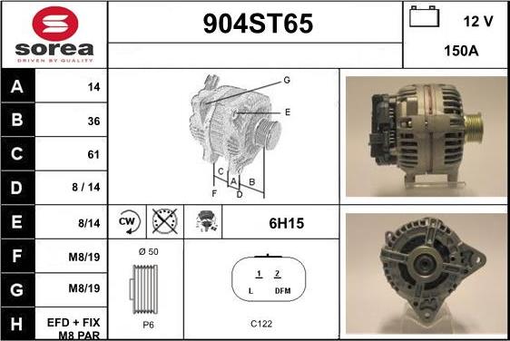 STARTCAR 904ST65 - Alternator furqanavto.az