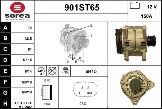 STARTCAR 901ST65 - Alternator furqanavto.az