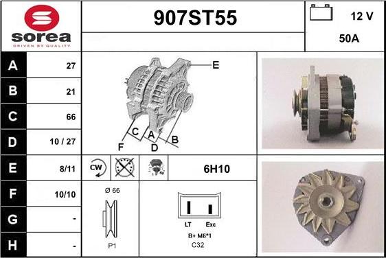 STARTCAR 907ST55 - Alternator furqanavto.az