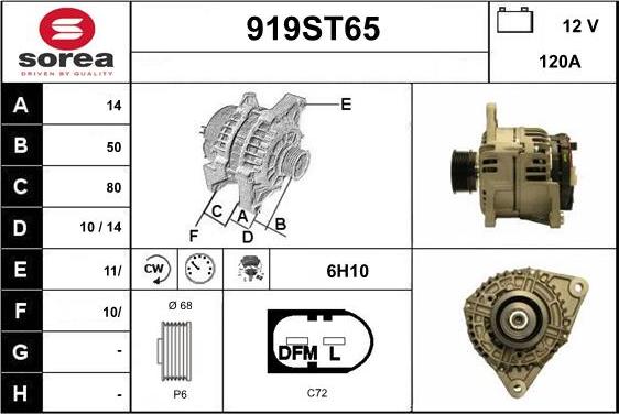 STARTCAR 919ST65 - Alternator furqanavto.az