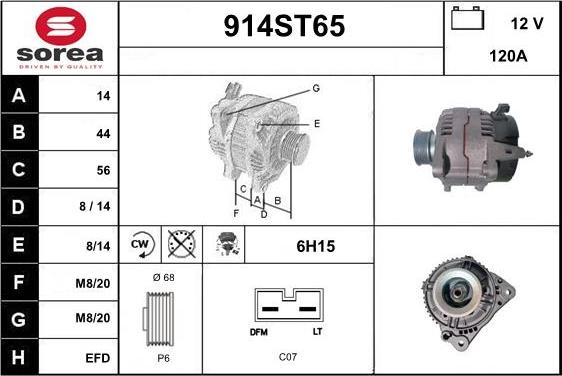 STARTCAR 914ST65 - Alternator furqanavto.az