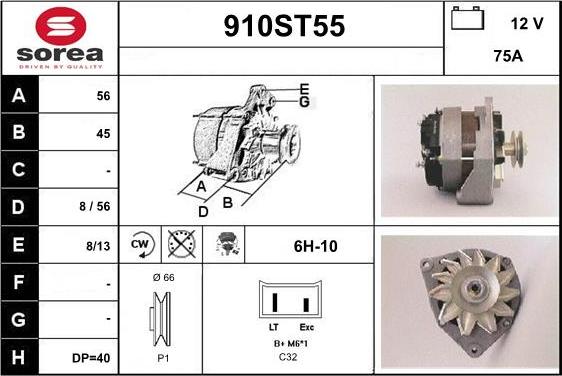 STARTCAR 910ST55 - Alternator furqanavto.az