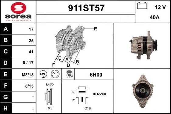 STARTCAR 911ST57 - Alternator furqanavto.az