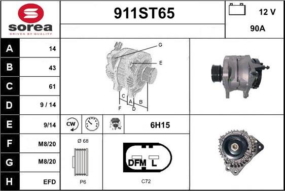 STARTCAR 911ST65 - Alternator furqanavto.az