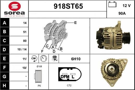 STARTCAR 918ST65 - Alternator furqanavto.az