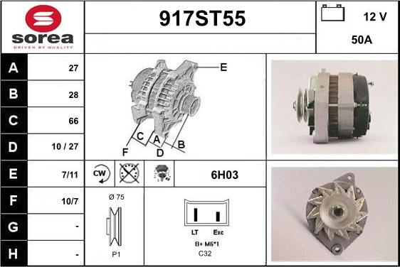 STARTCAR 917ST55 - Alternator furqanavto.az