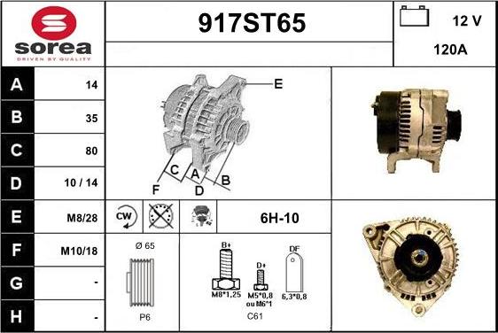 STARTCAR 917ST65 - Alternator furqanavto.az