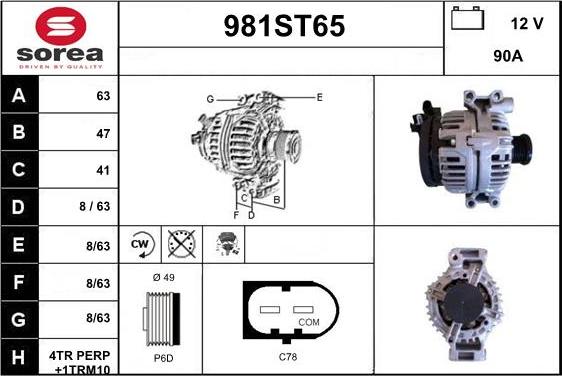 STARTCAR 981ST65 - Alternator furqanavto.az