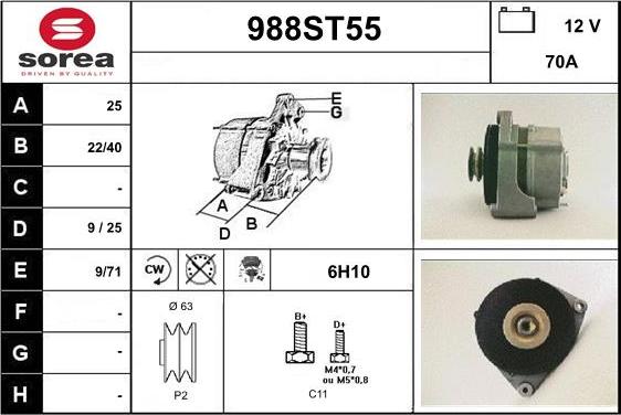 STARTCAR 988ST55 - Alternator furqanavto.az