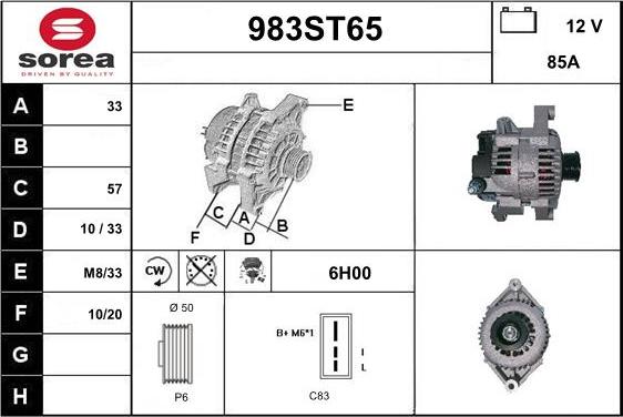 STARTCAR 983ST65 - Alternator furqanavto.az