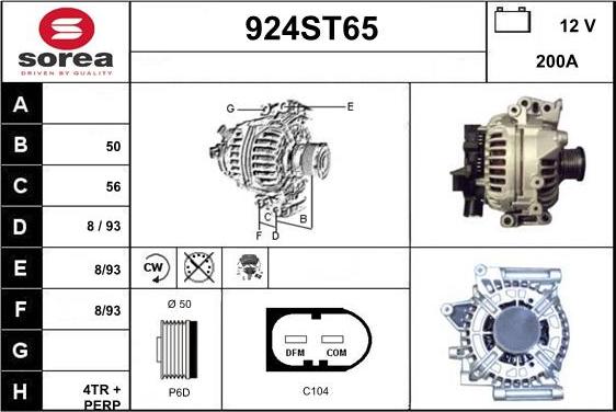STARTCAR 924ST65 - Alternator furqanavto.az