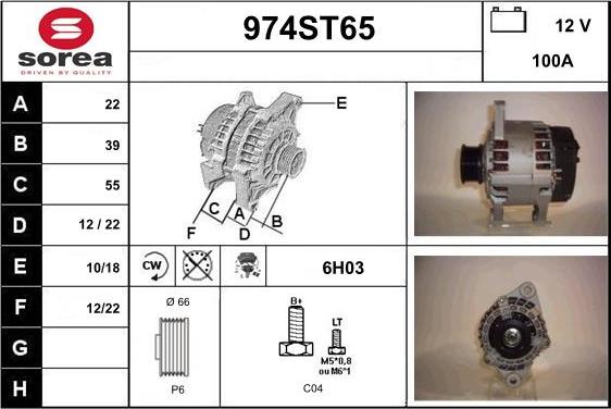 STARTCAR 974ST65 - Alternator furqanavto.az