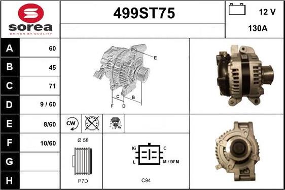 STARTCAR 499ST75 - Alternator furqanavto.az