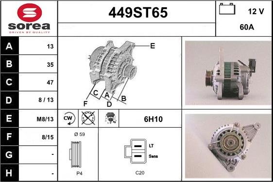 STARTCAR 449ST65 - Alternator furqanavto.az