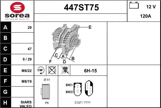 STARTCAR 447ST75 - Alternator furqanavto.az