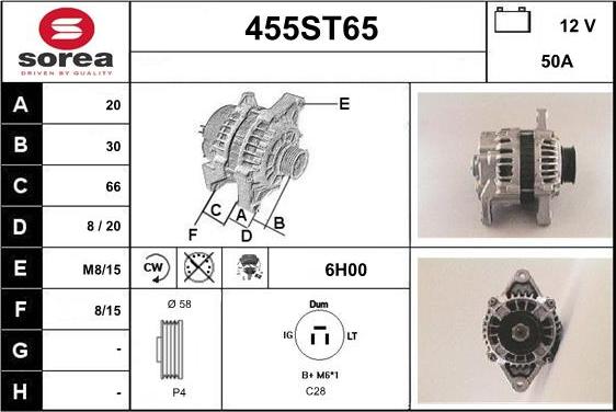 STARTCAR 455ST65 - Alternator furqanavto.az