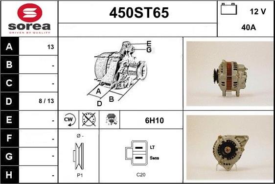 STARTCAR 450ST65 - Alternator furqanavto.az