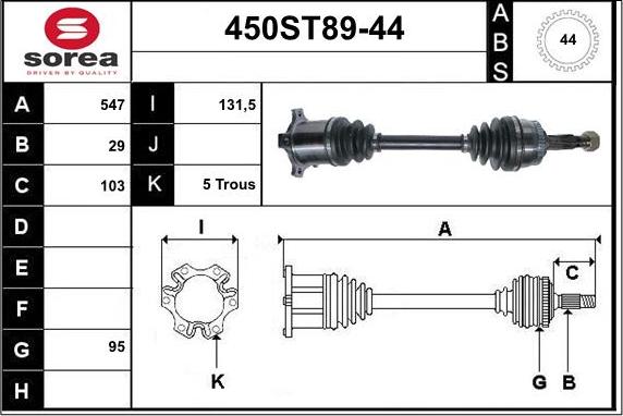 STARTCAR 450ST89-44 - Sürücü mili furqanavto.az