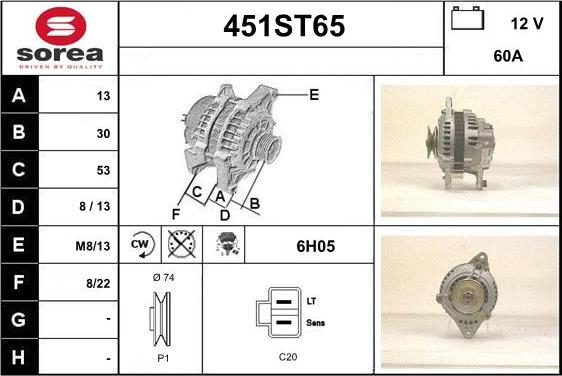 STARTCAR 451ST65 - Alternator furqanavto.az