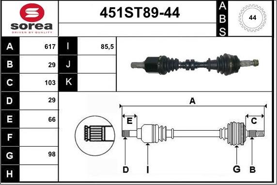 STARTCAR 451ST89-44 - Sürücü mili furqanavto.az