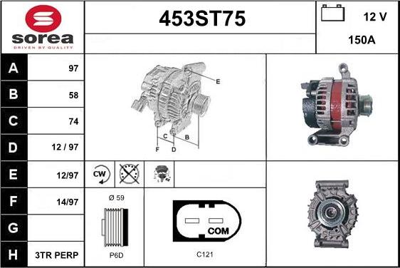 STARTCAR 453ST75 - Alternator furqanavto.az